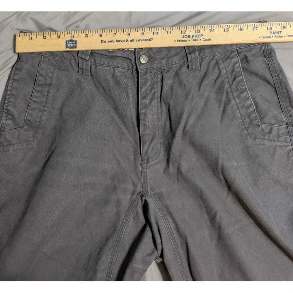 Mountain Khakis Relaxed Fit Pants Mens 36x30 Gray Canvas Outdoor Work